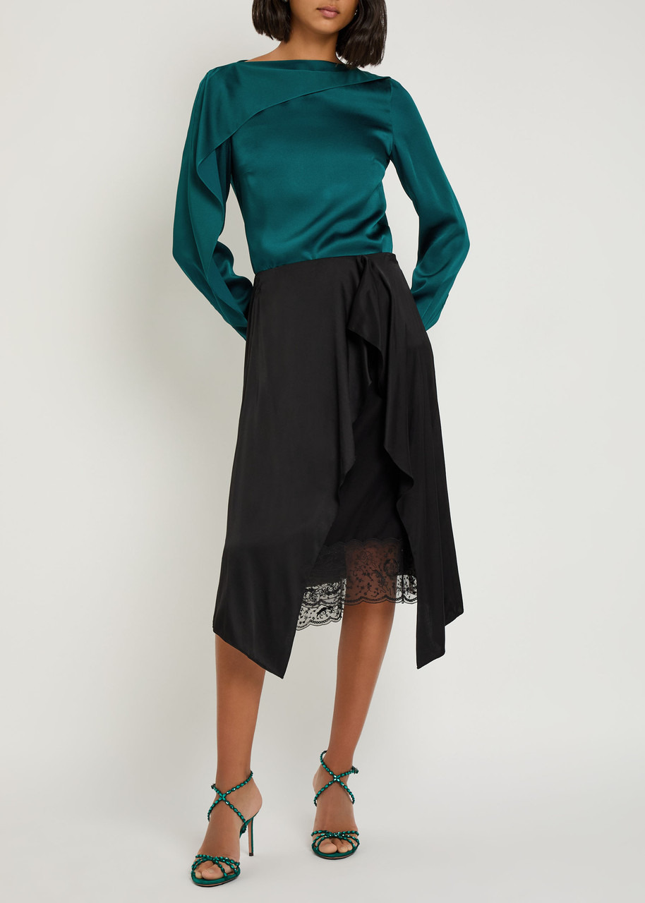Erdem Draped Crepe de Chine top - 4