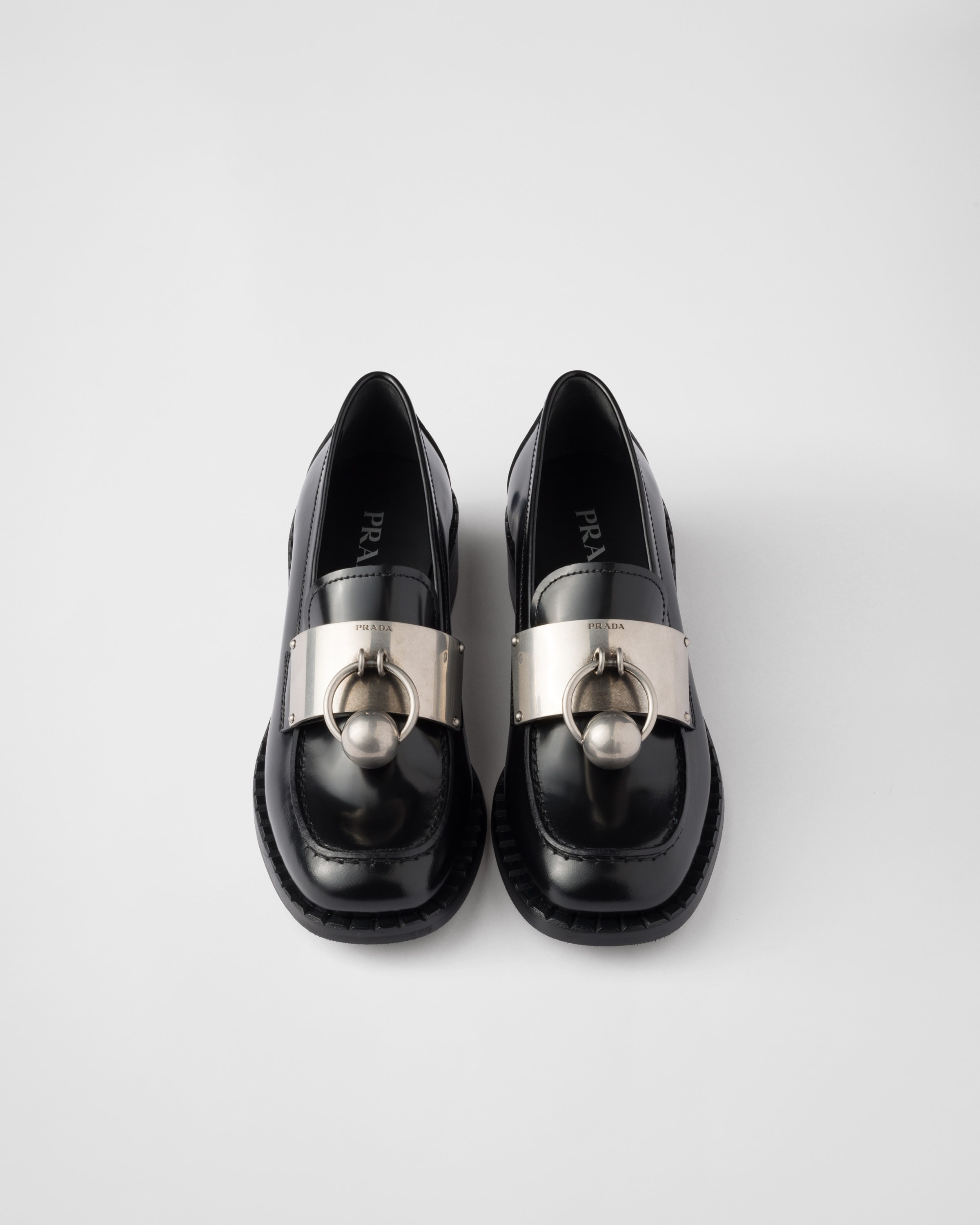 Brushed leather loafers - 4