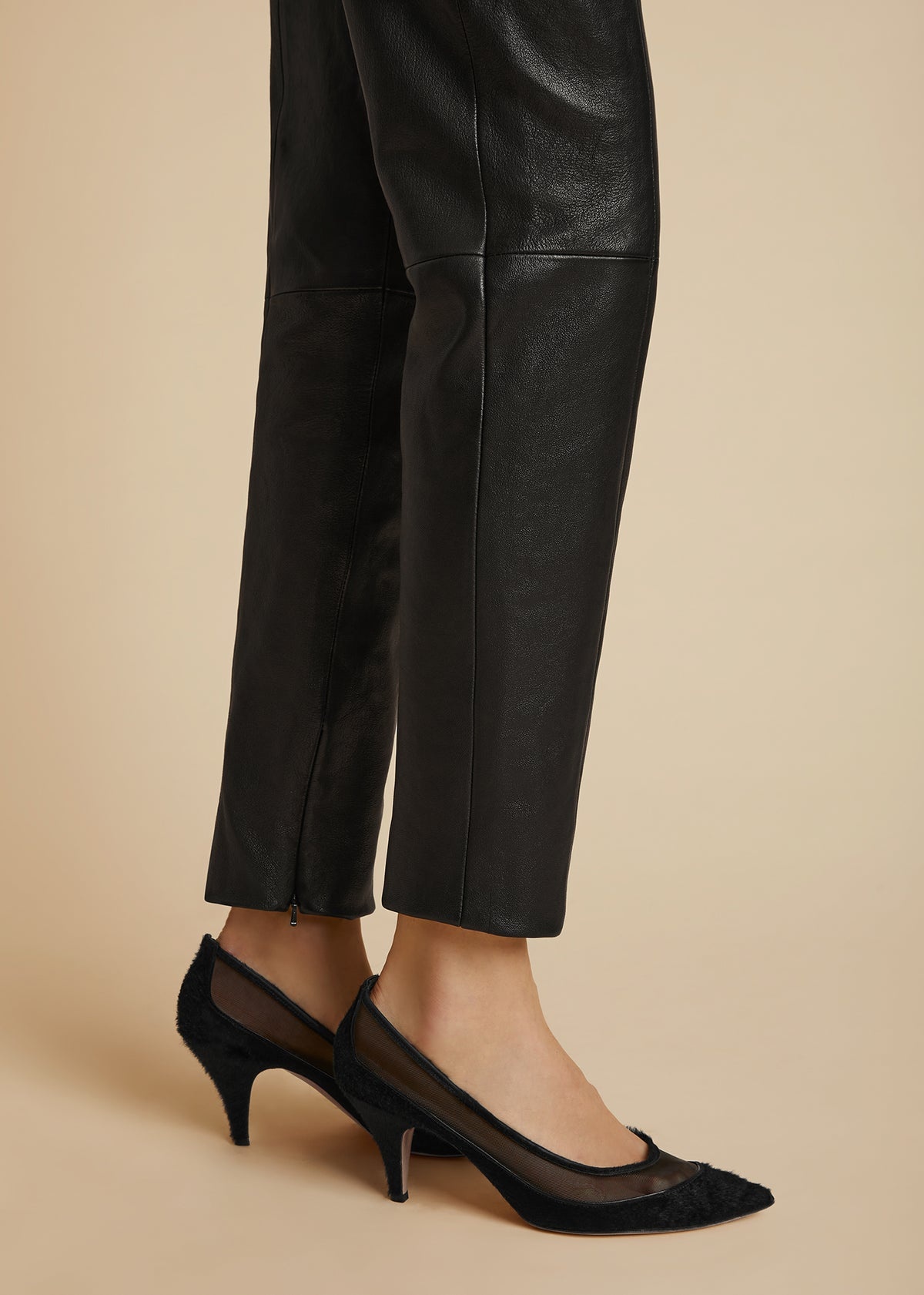 The Waylin Pant in Black Leather - 5