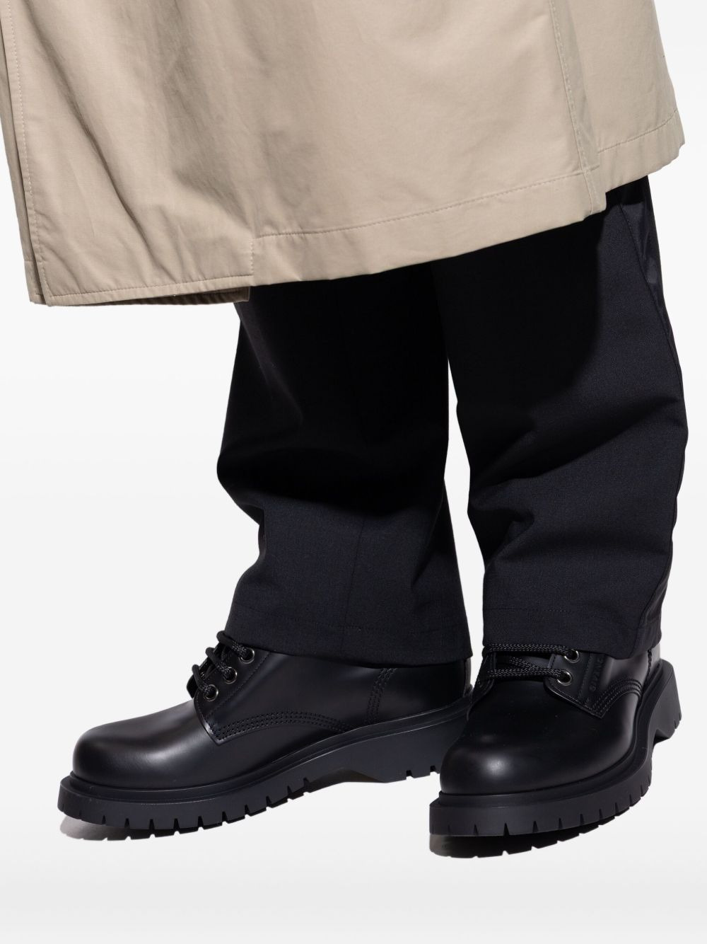 lace-up leather boots - 4