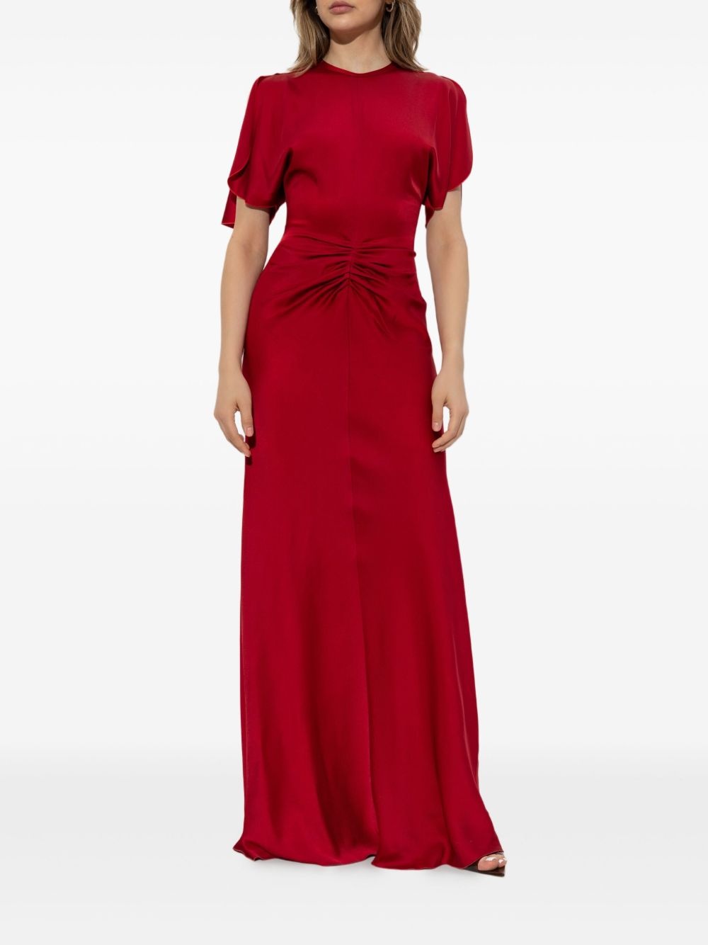 draped-detail maxi dress - 3