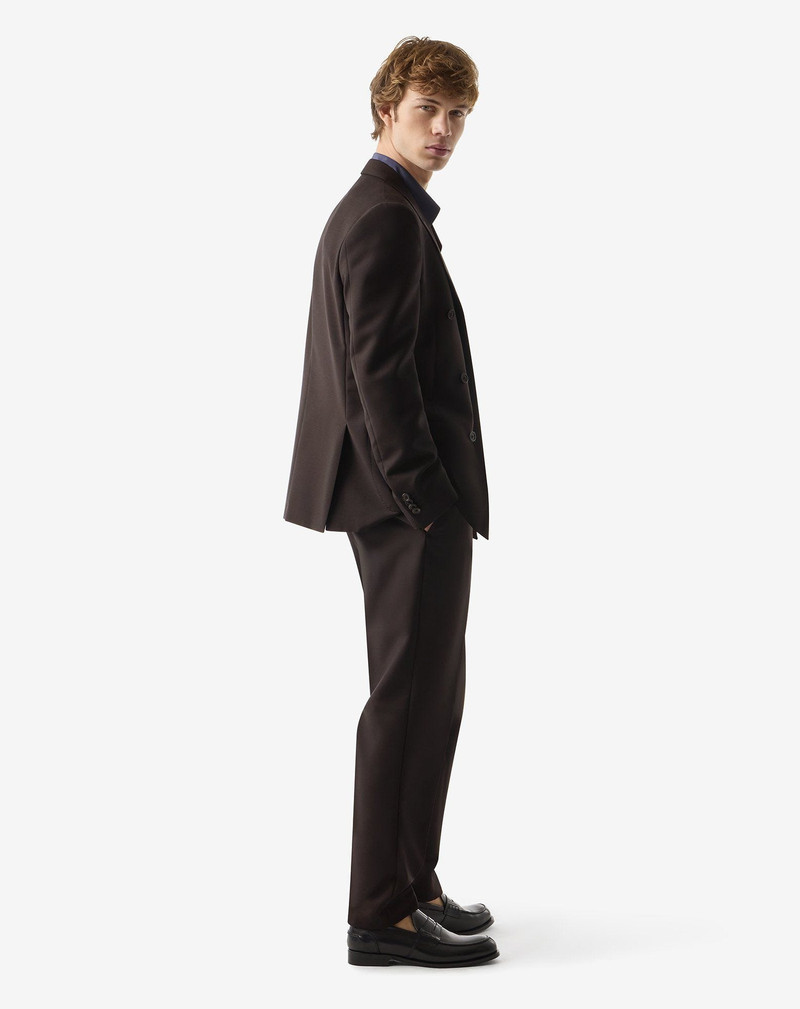 Dark brown wool and mohair suit 3