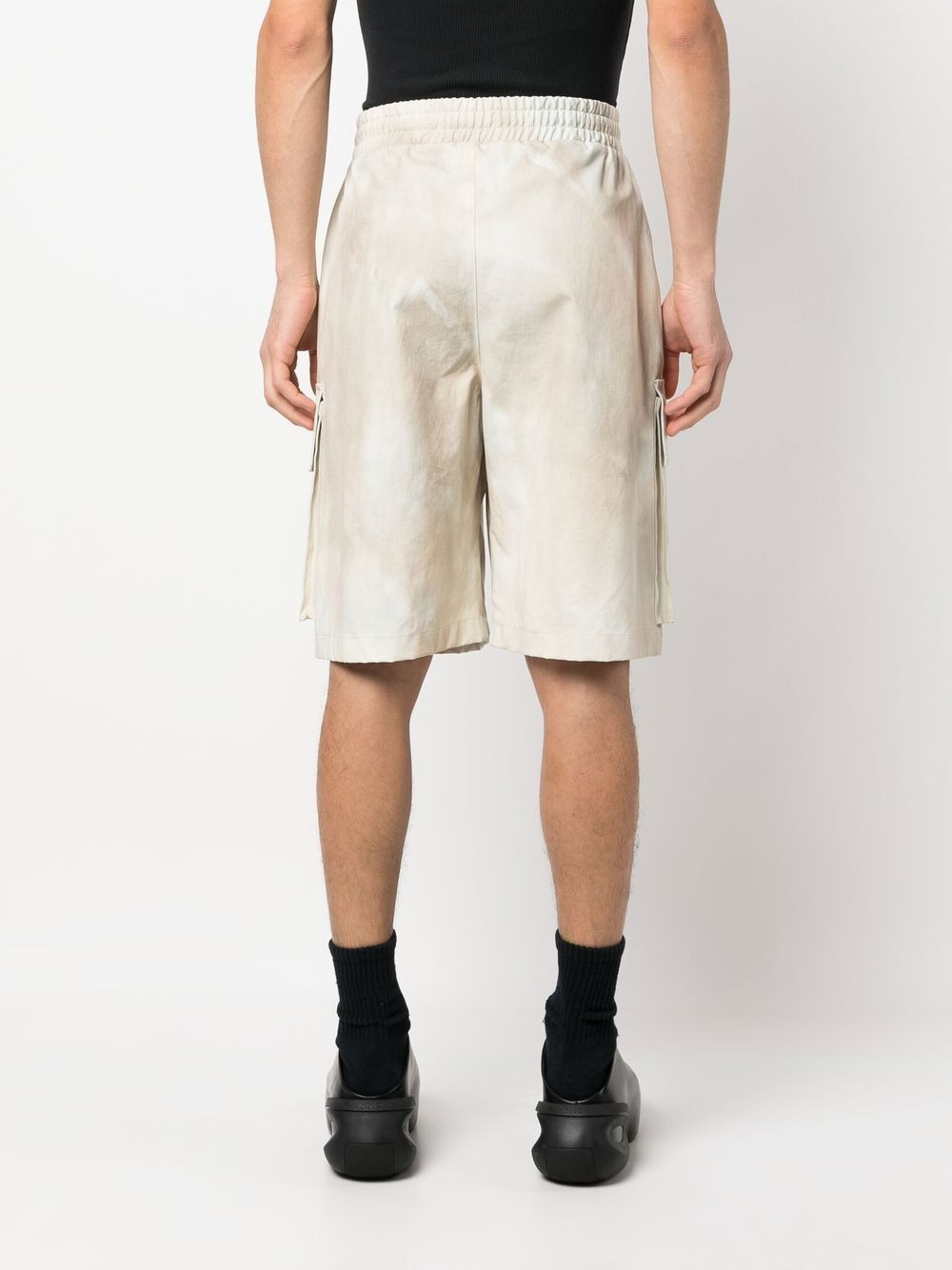 faded-effect cotton cargo shorts - 4