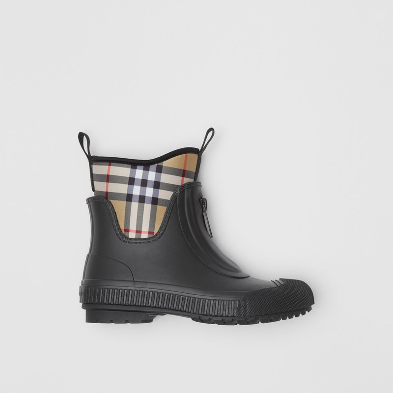 Burberry Vintage Check Neoprene and Rubber Rain Boots outlook