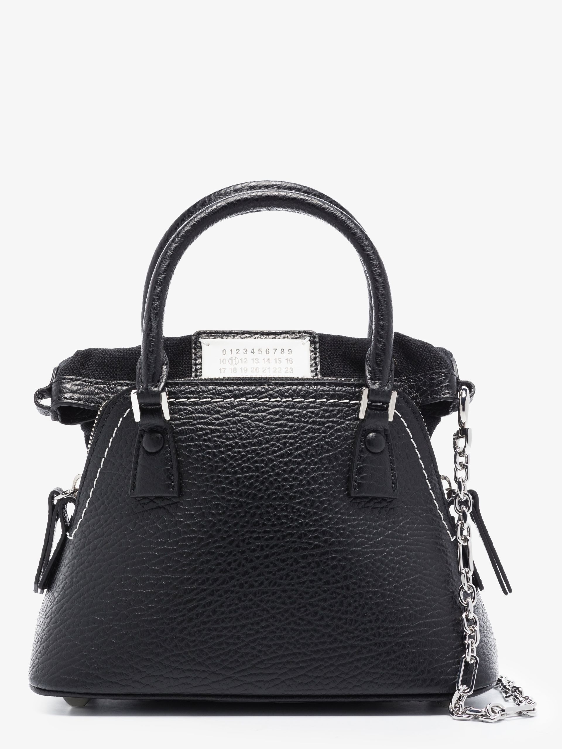 black 5AC mini leather tote bag - 4