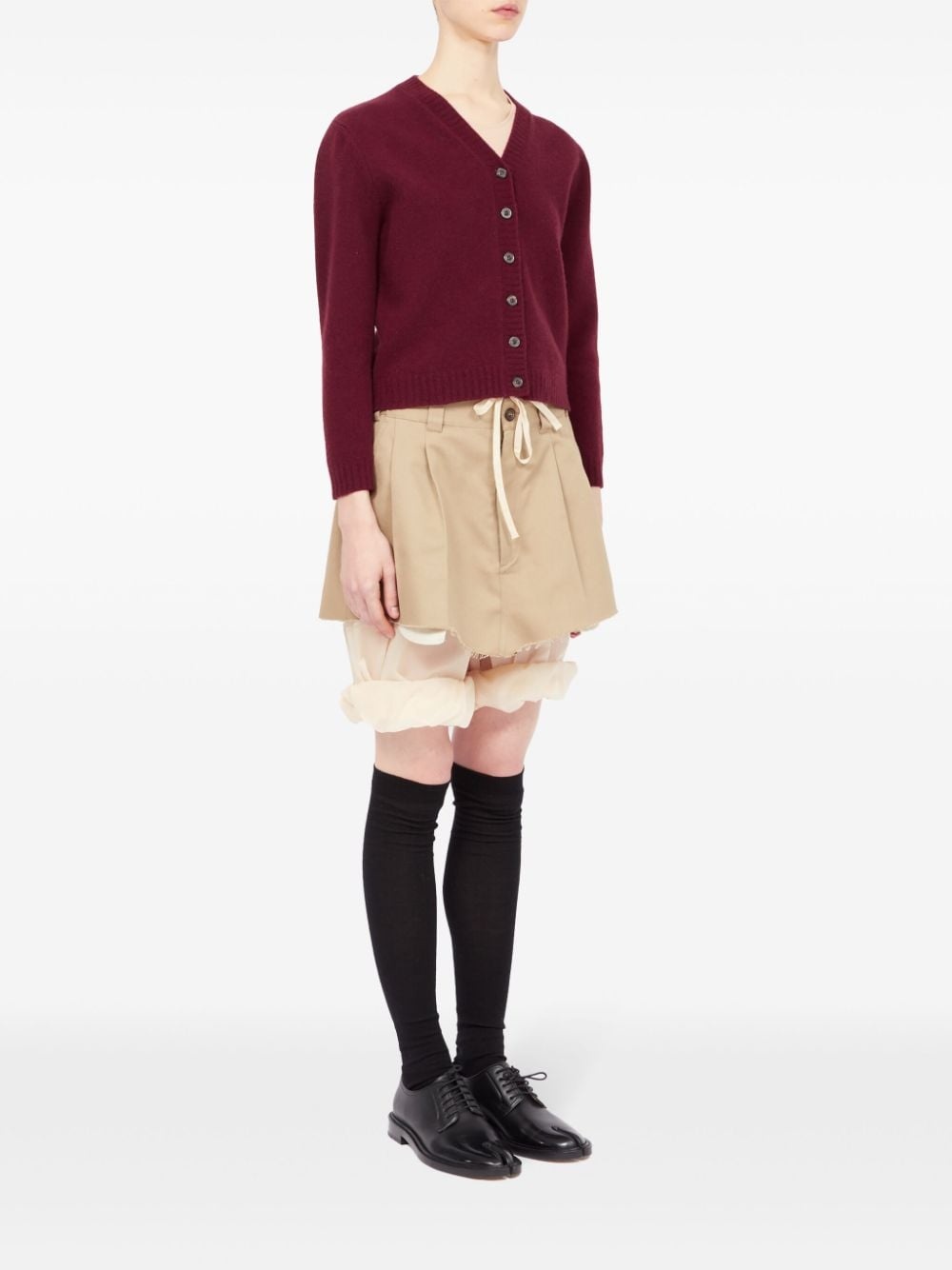 V-neck wool cardigan - 3