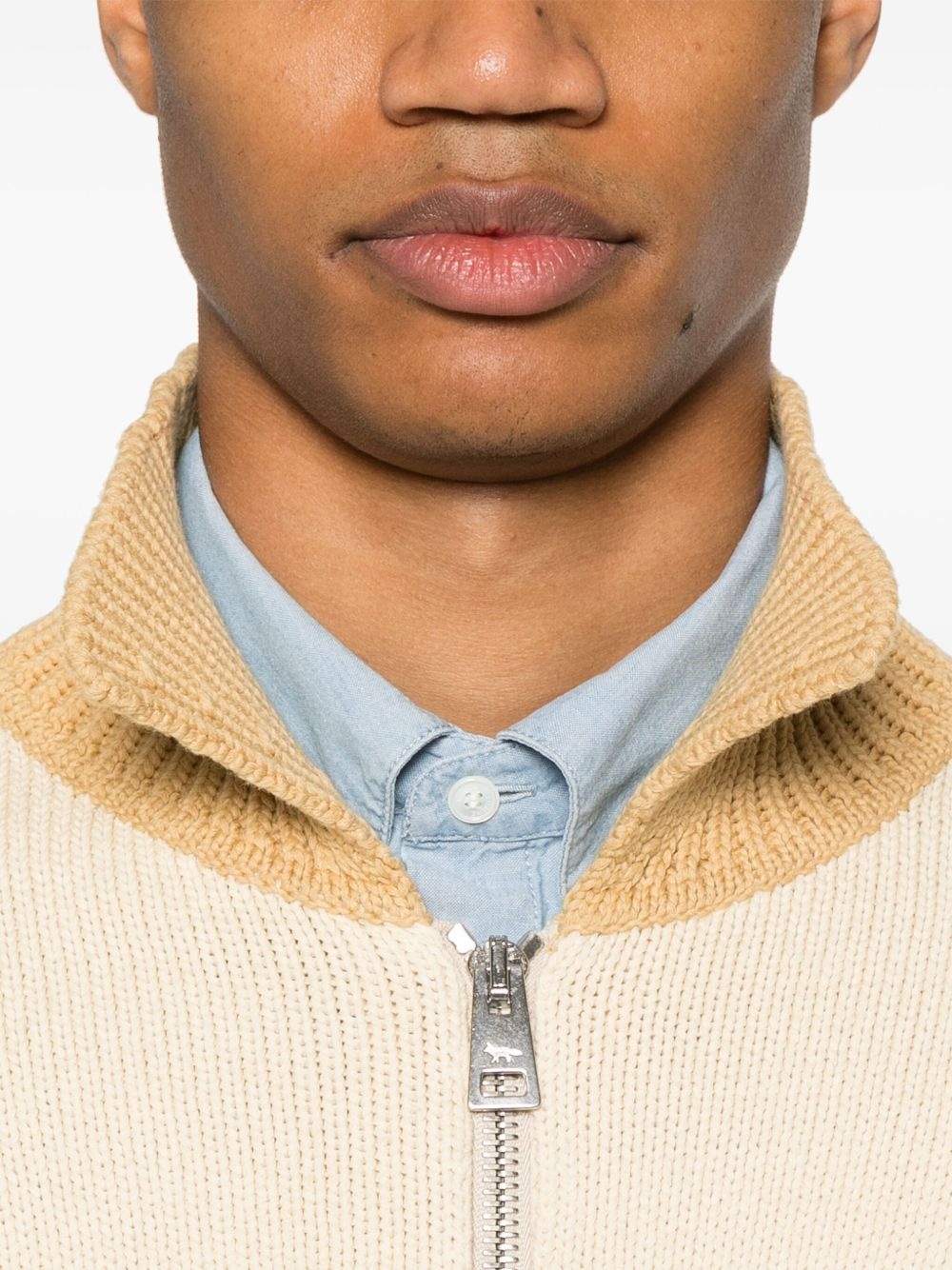 knitted college cardigan - 5