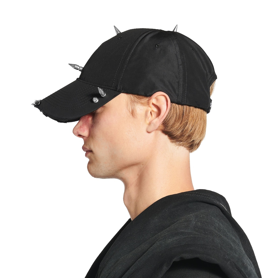 Perforated Spike Cap in Black - 5