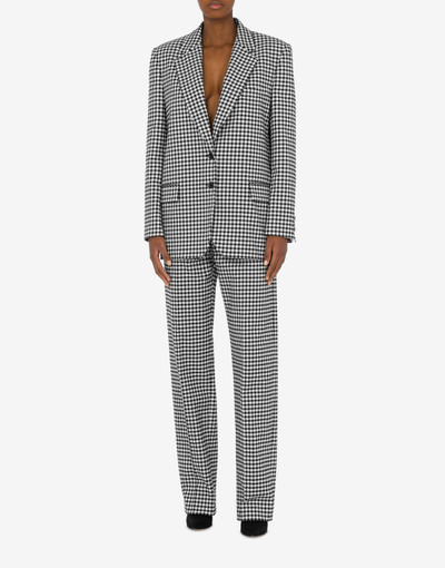 Moschino COTTON AND NYLON GINGHAM JACKET outlook