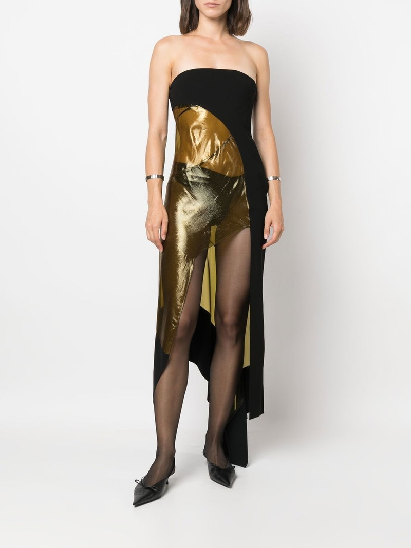 MUGLER transparent-panel asymmetric dress outlook