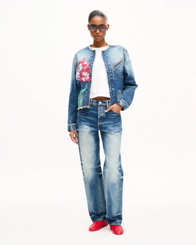 KENZO 'KENZO Tulip' straight pants in japanese denim outlook