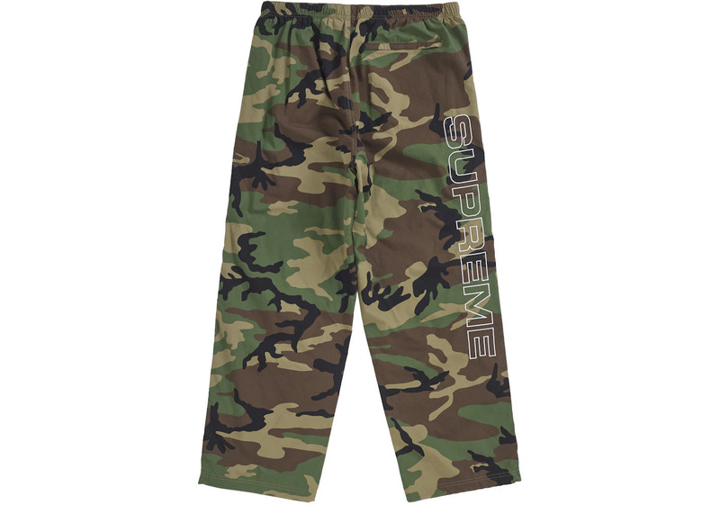 Supreme Supreme Spellout Embroidered Ripstop Track Pant Woodland Camo outlook