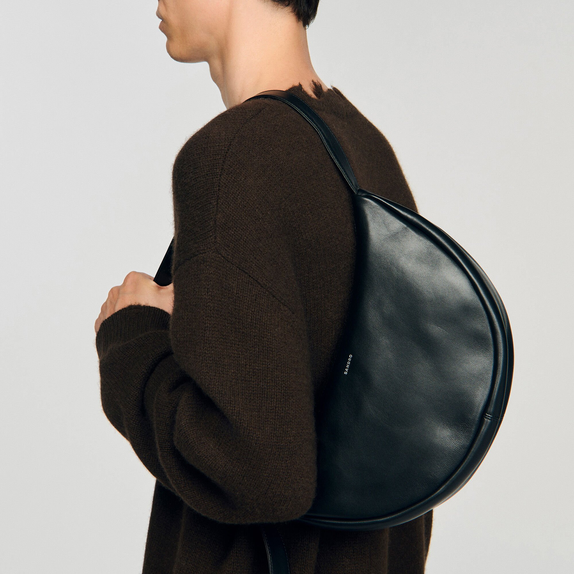 SMALL LEATHER HOBO BAG - 4