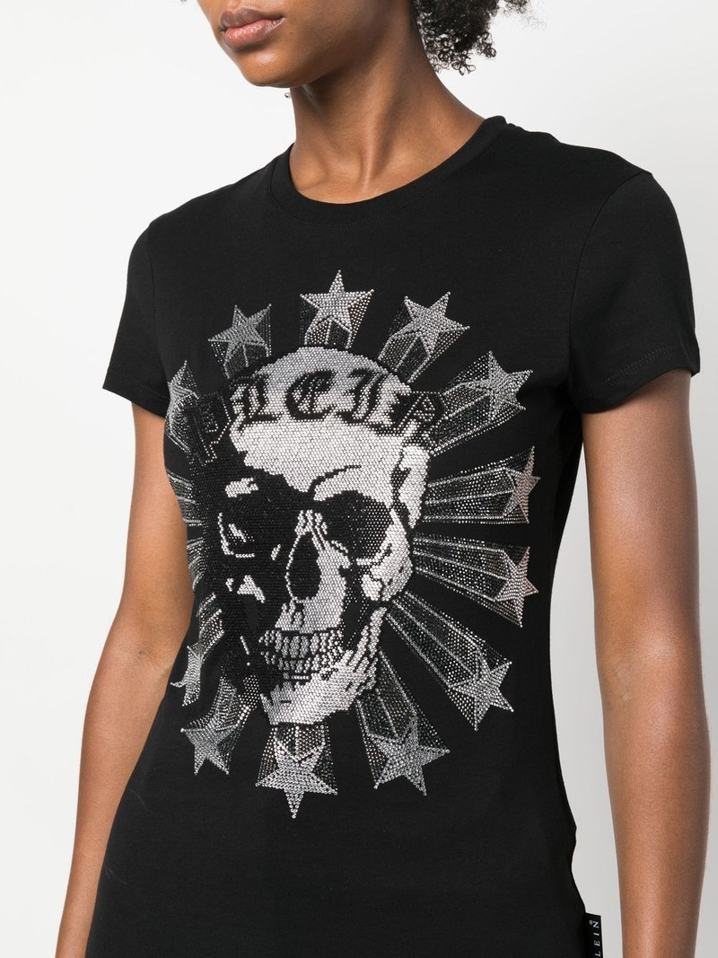 Sexy Pure-fit skull strass T-shirt 5