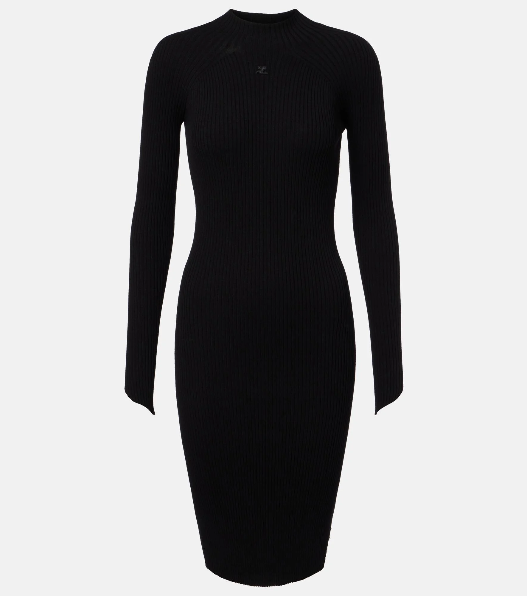 Ribbed-knit jersey mini dress - 1