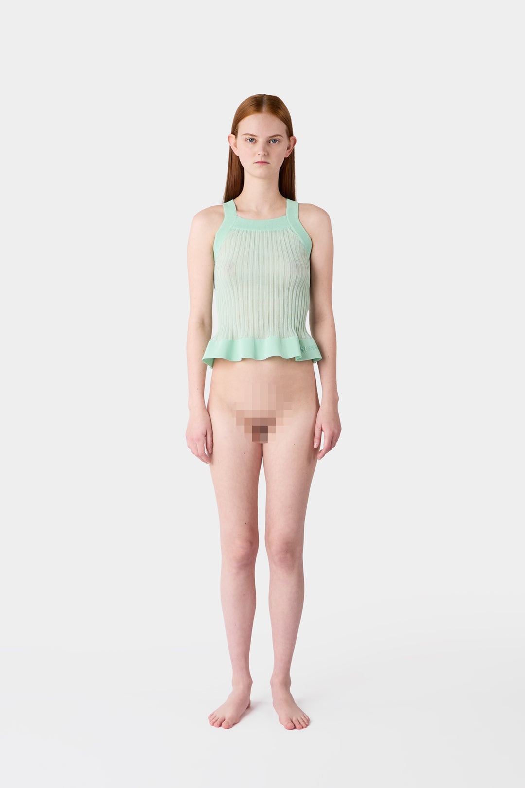 KNIT TANK TOP / light mint - 3