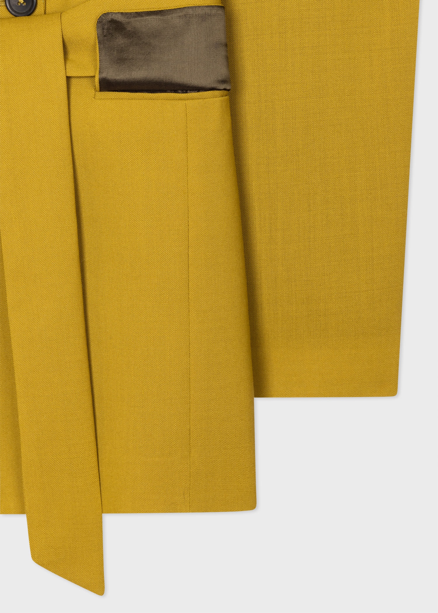 Wool Tie-Waist Wide Leg Suit - 6