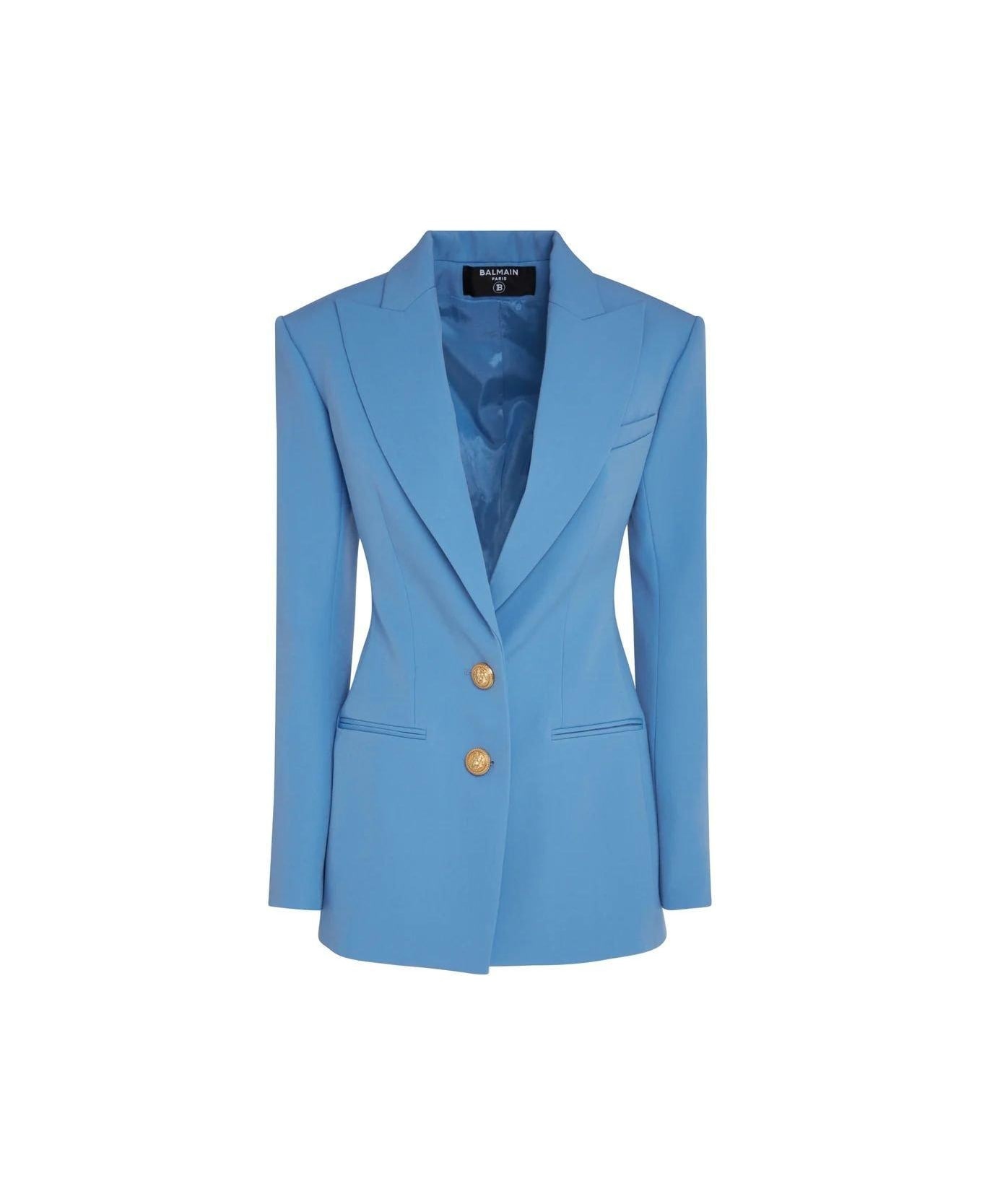 Peak-lapels Single-breasted Blazer - 1