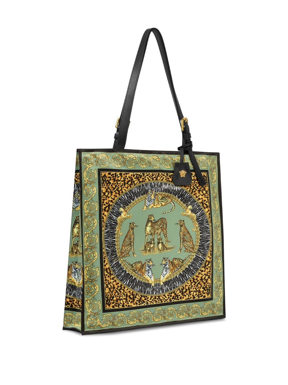 animal-print baroque tote bag - 3