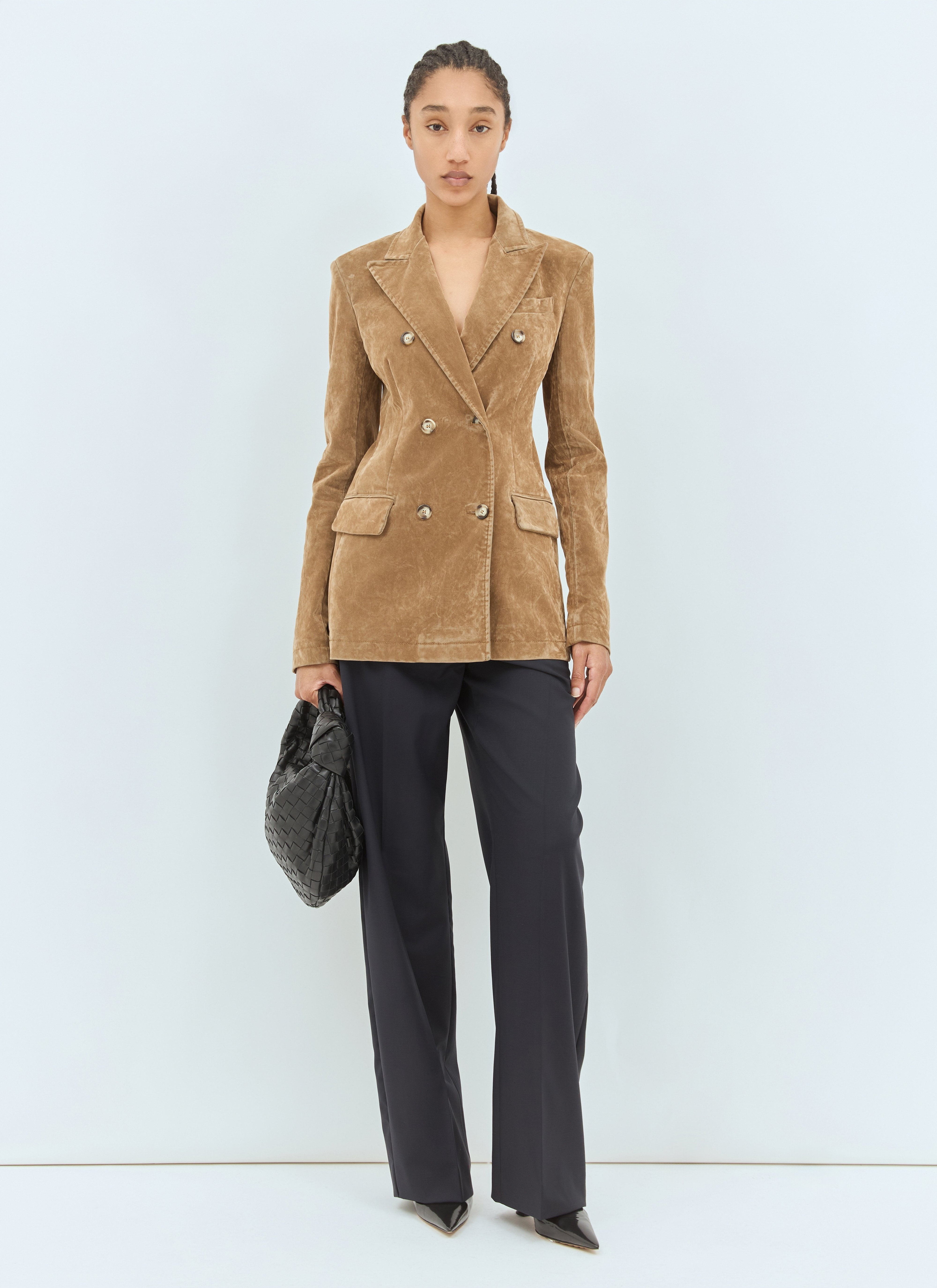 Sportmax Women Flocked Denim Blazer - 2