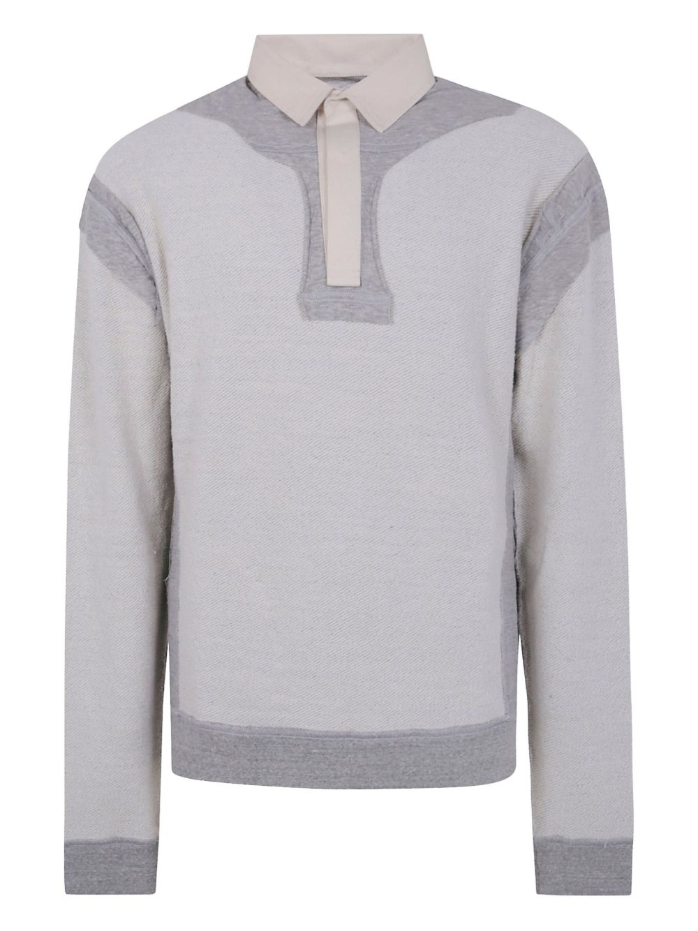 textured-finish polo shirt - 1
