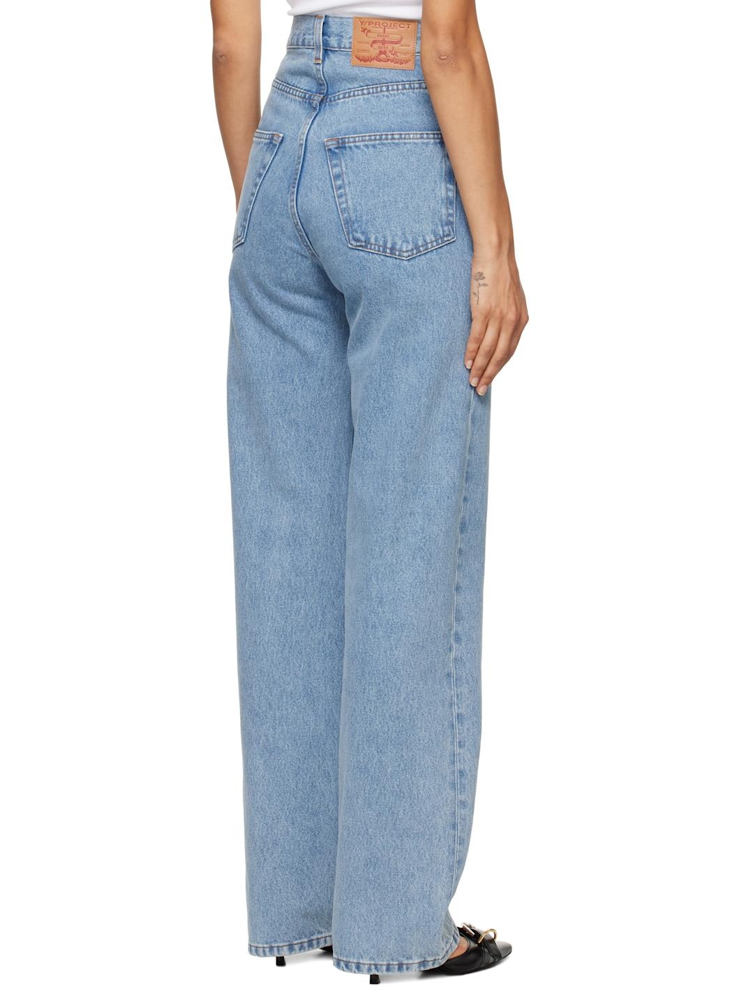 Blue Cut Out Jeans - 3