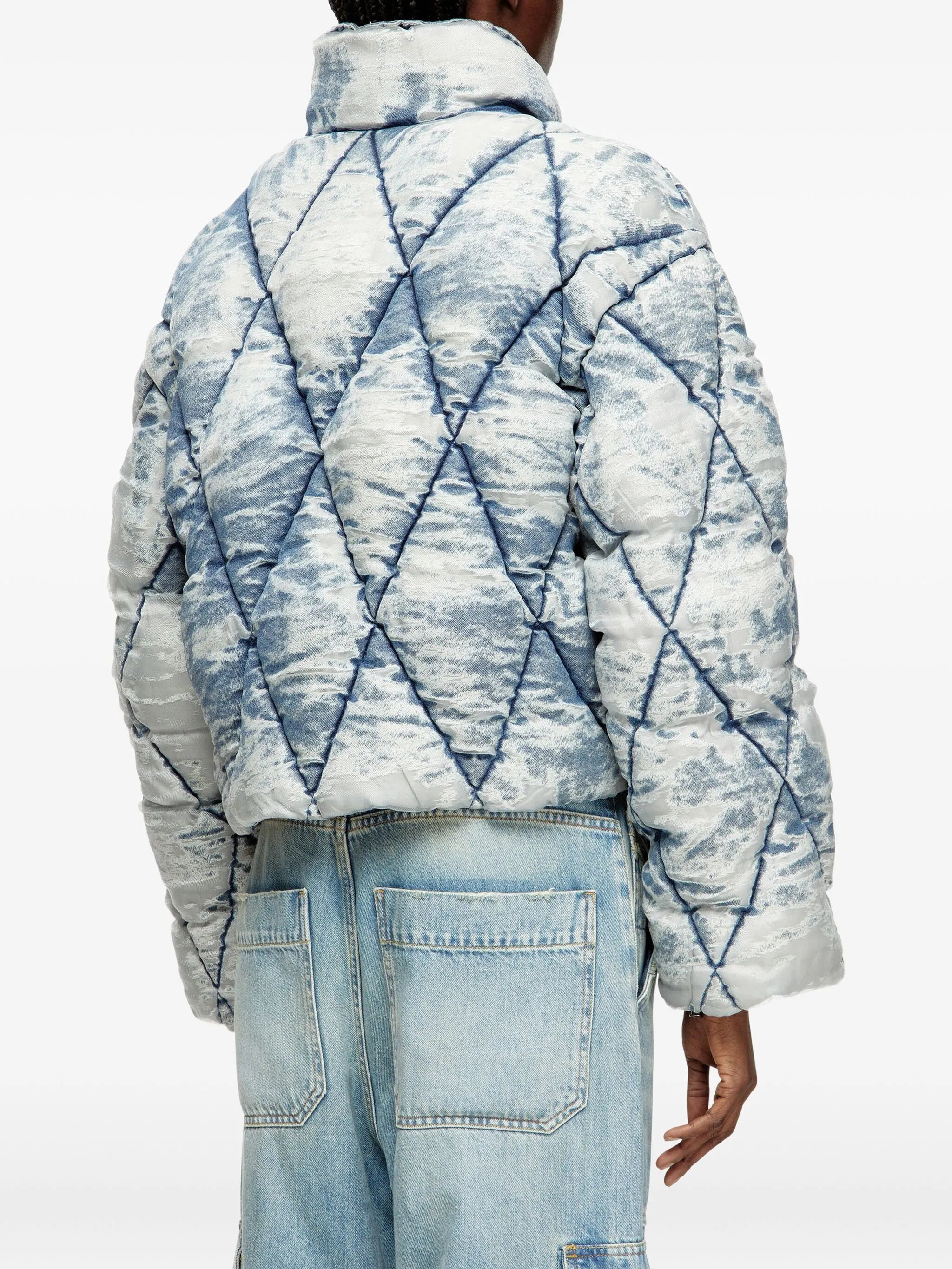 Diesel Quilted Acid-wash Puffer Jacket - 4