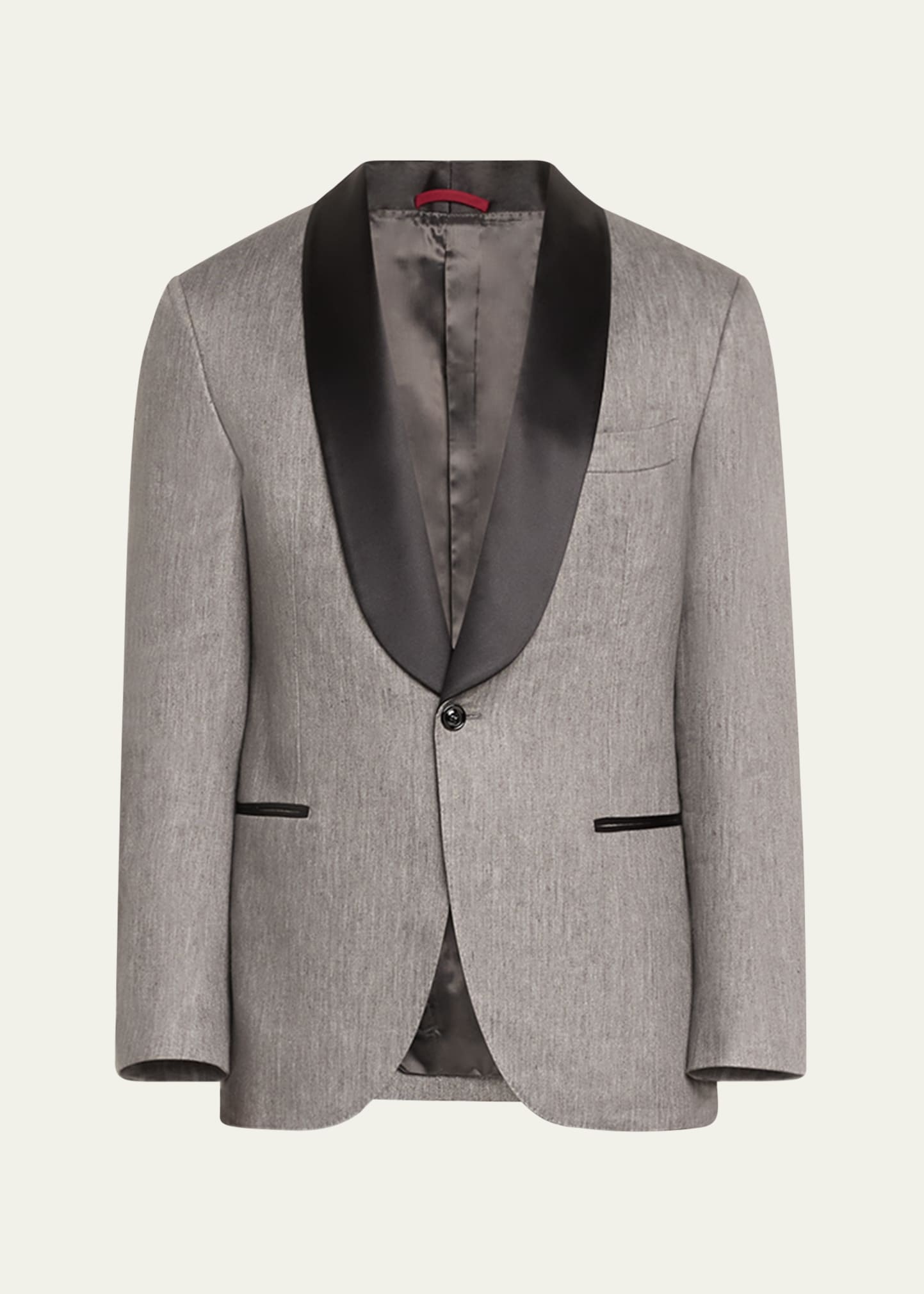 Men's Linen-Blend Shawl Tuxedo - 1