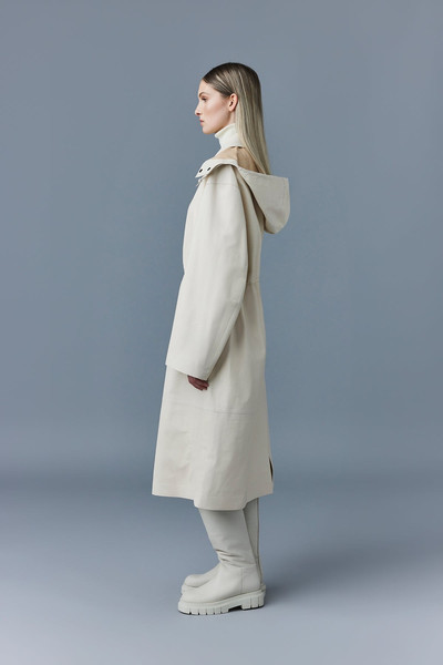 MACKAGE GLORY Calfskin trench coat with waist drawcord outlook
