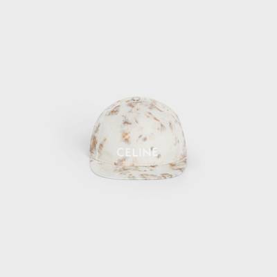 CELINE TIE-DYE CELINE SNAPBACK CAP IN VELVET outlook