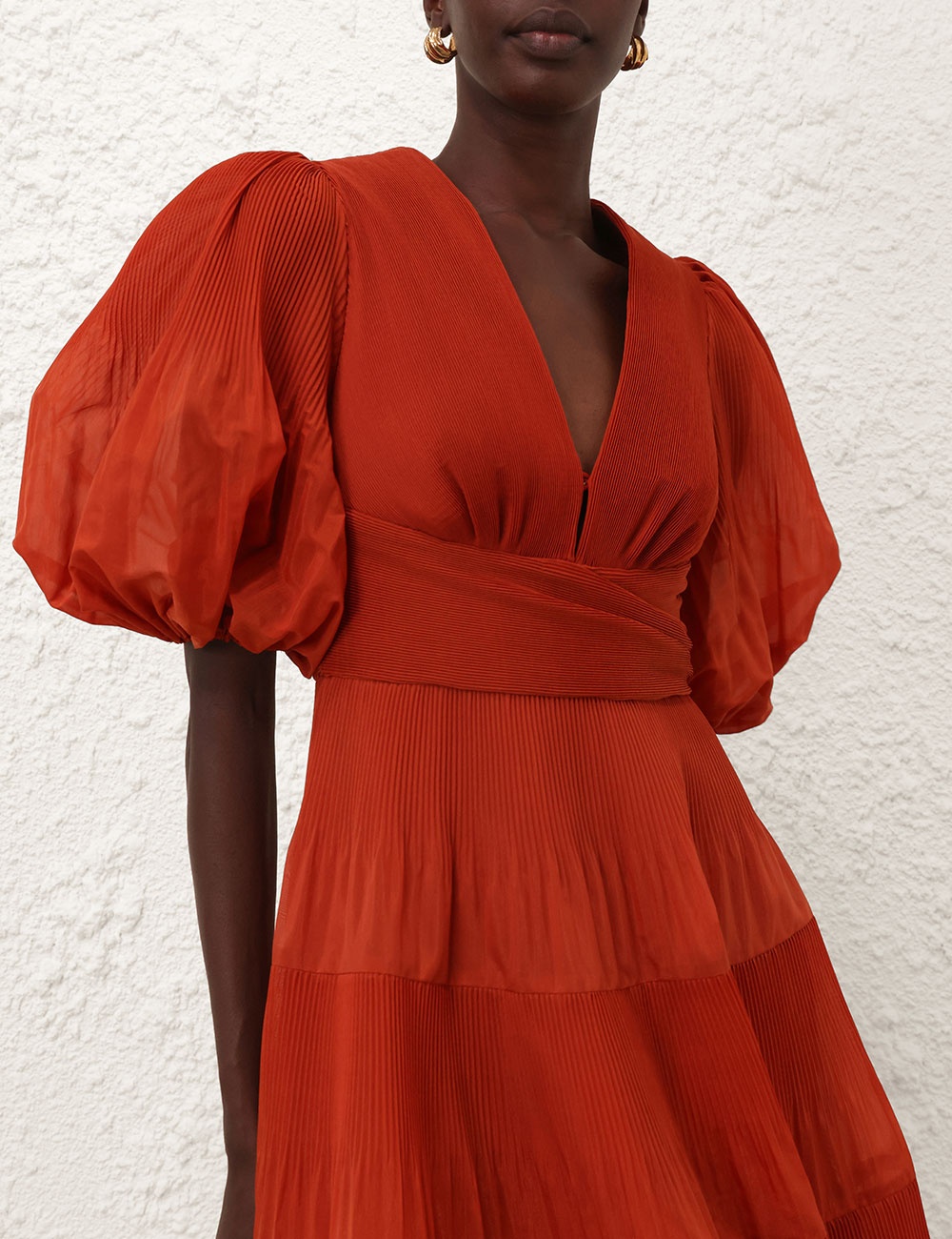 Zimmermann PLEATED MIDI DRESS | REVERSIBLE