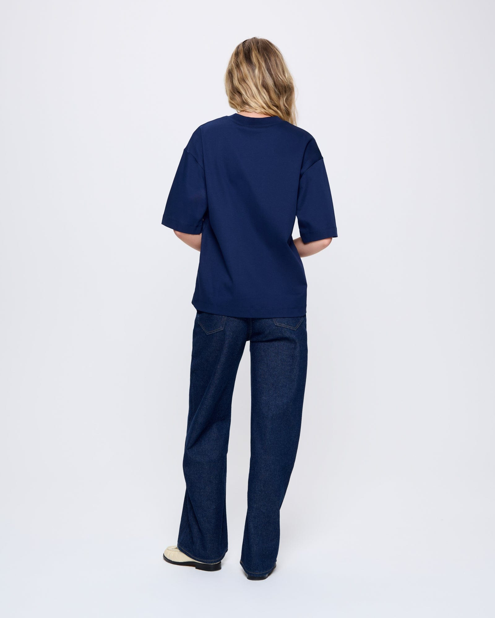 Womens DNA Oversized T-Shirt - Navy - 4