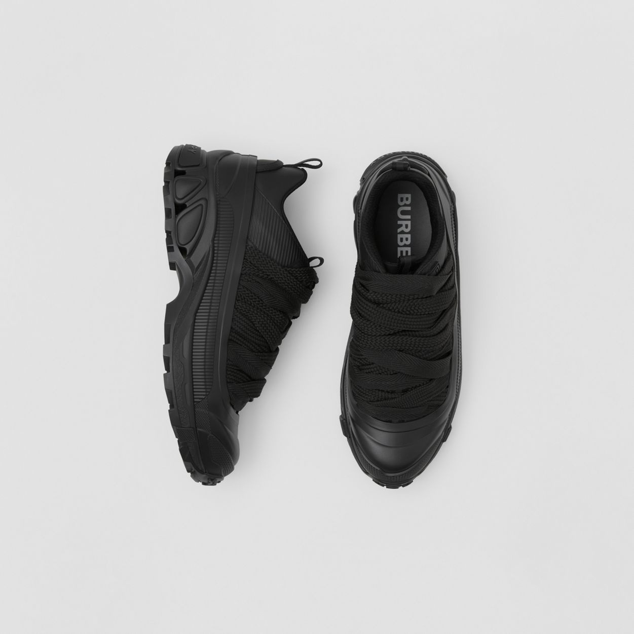 Lace Detail Leather and Nylon Arthur Sneakers - 5