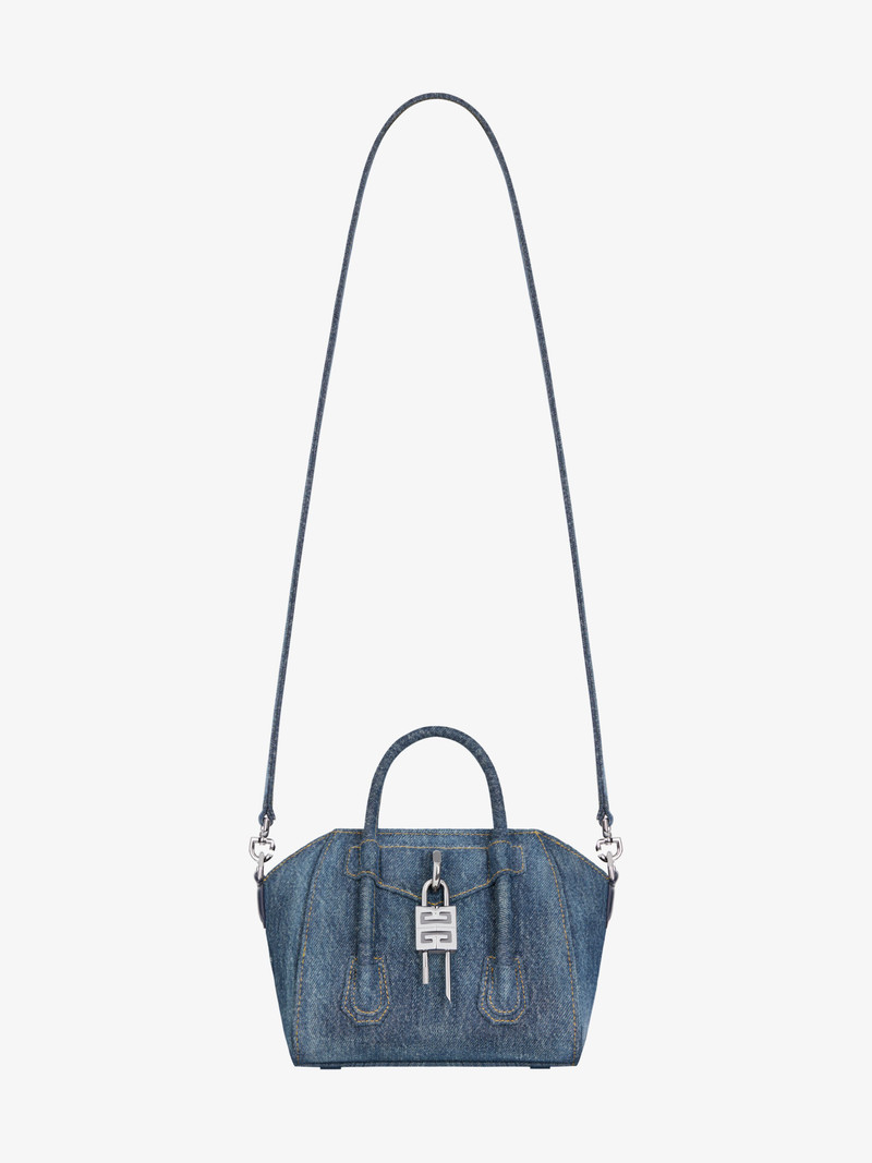 ANTIGONA TOY LOCK BAG IN WASHED DENIM 3