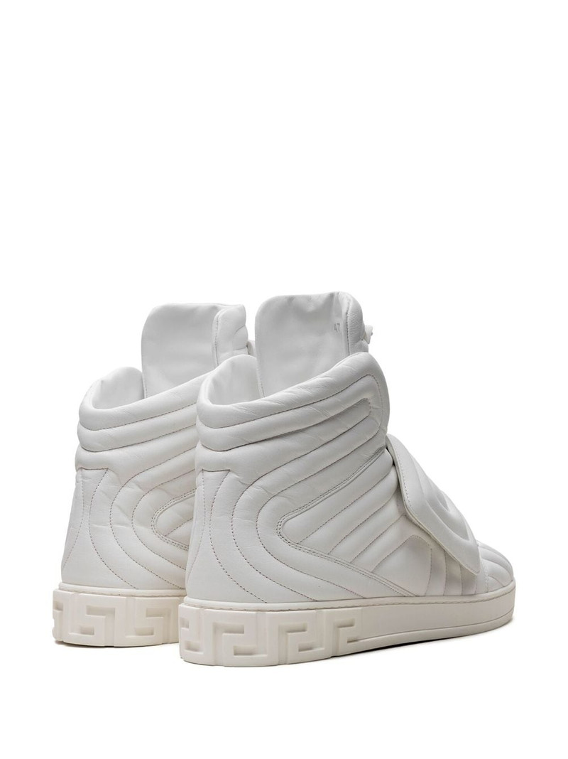 quilted high-top "White" sneakers 3