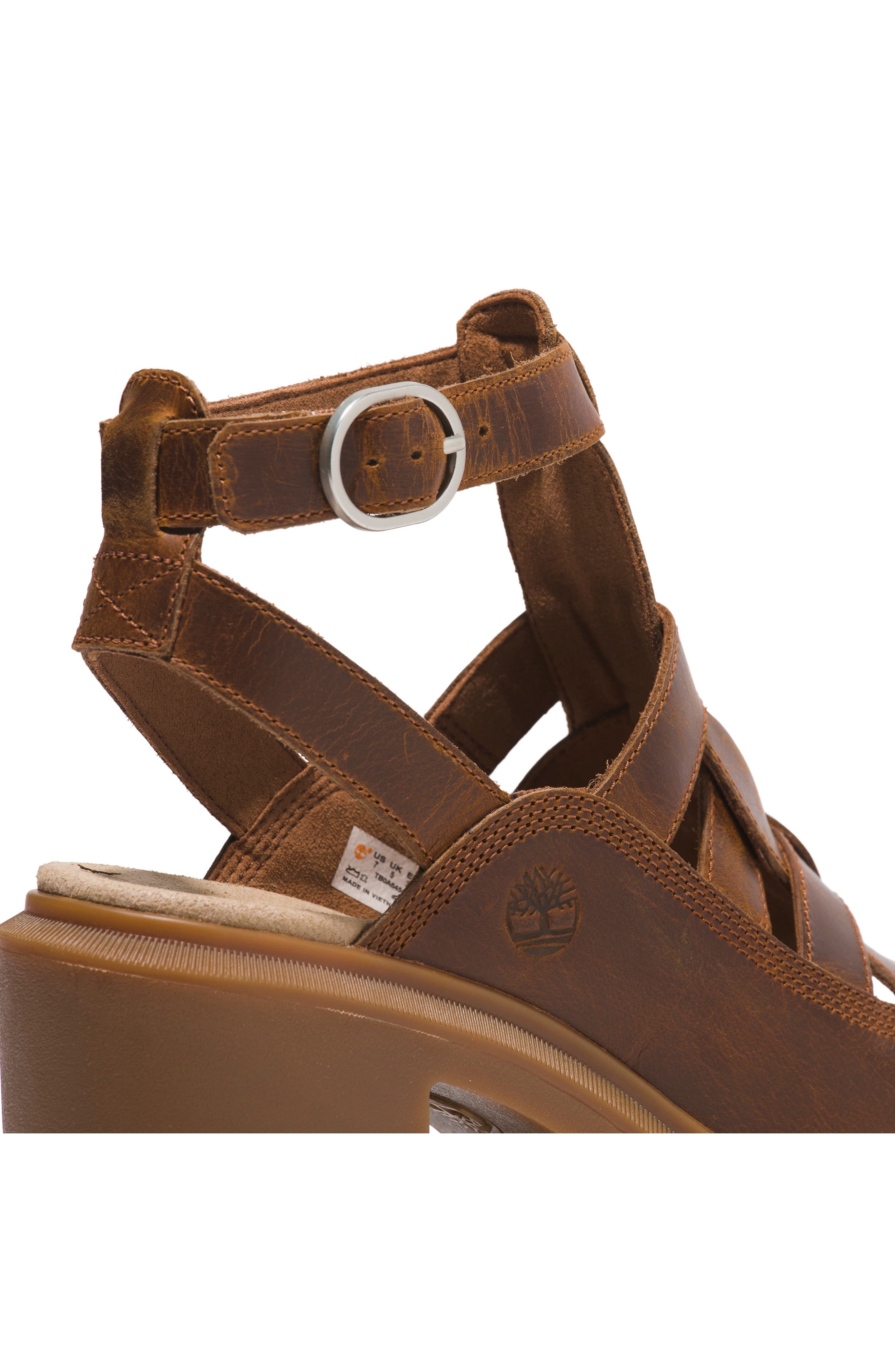 Timberland Allington Heights Platform Fisherman Sandal in Rust Full Grain at Nordstrom - 6