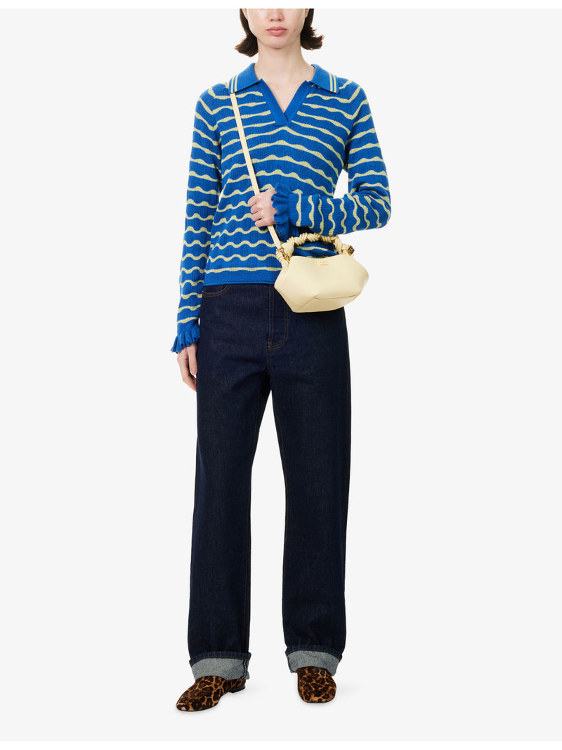 DAMSON MADDER. Silvia Knitted Cotton-Blend Polo Top outlook