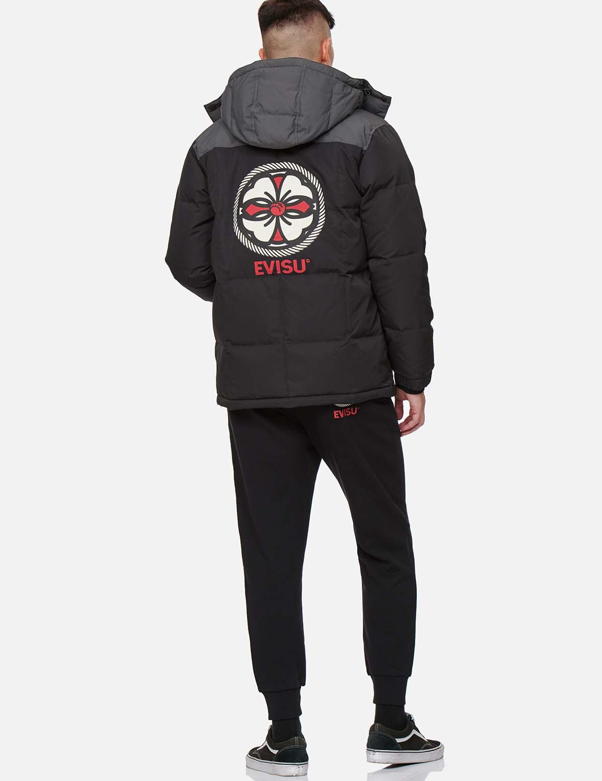 Kamon Print Down Coat - 5