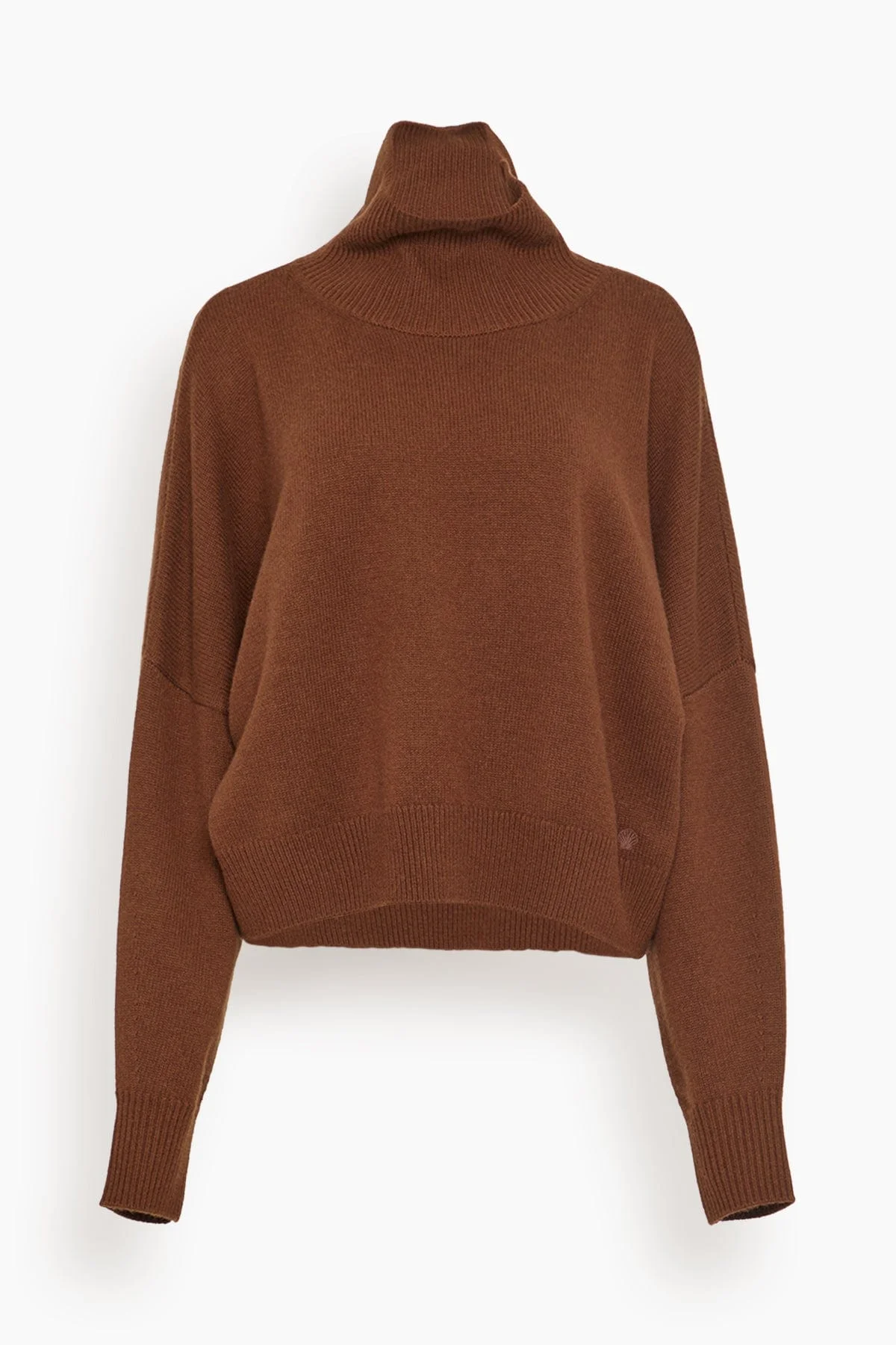 Luke Stand Collar Sweater in Brown - 1