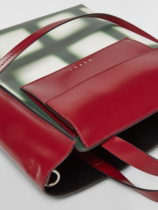 MUSEO BAG IN CHECK DESIGN SAFFIANO CALFSKIN WITH EXTERNAL POCKET - 2