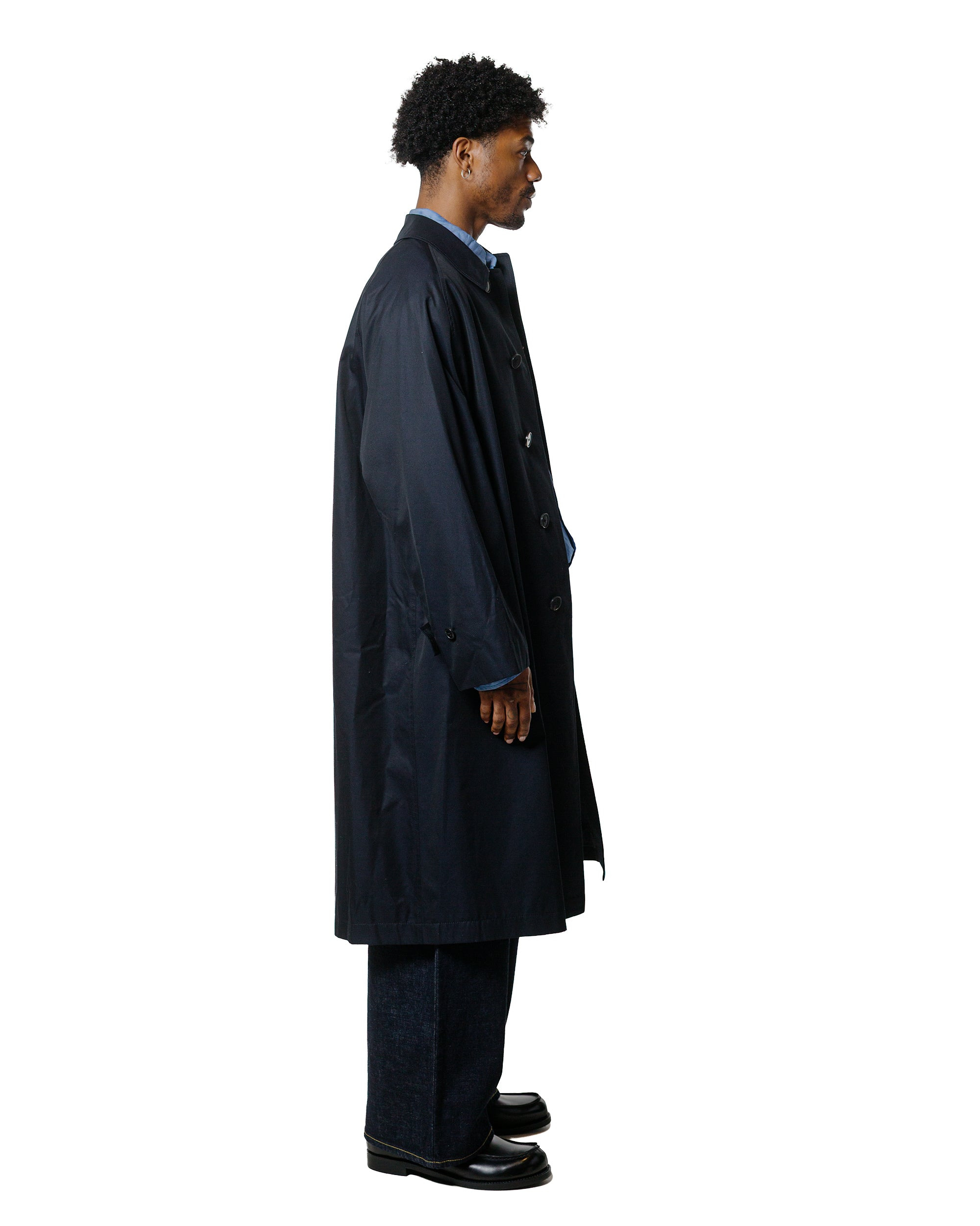 Studio Nicholson Peter Coat Gabardine Darkest Navy - 3