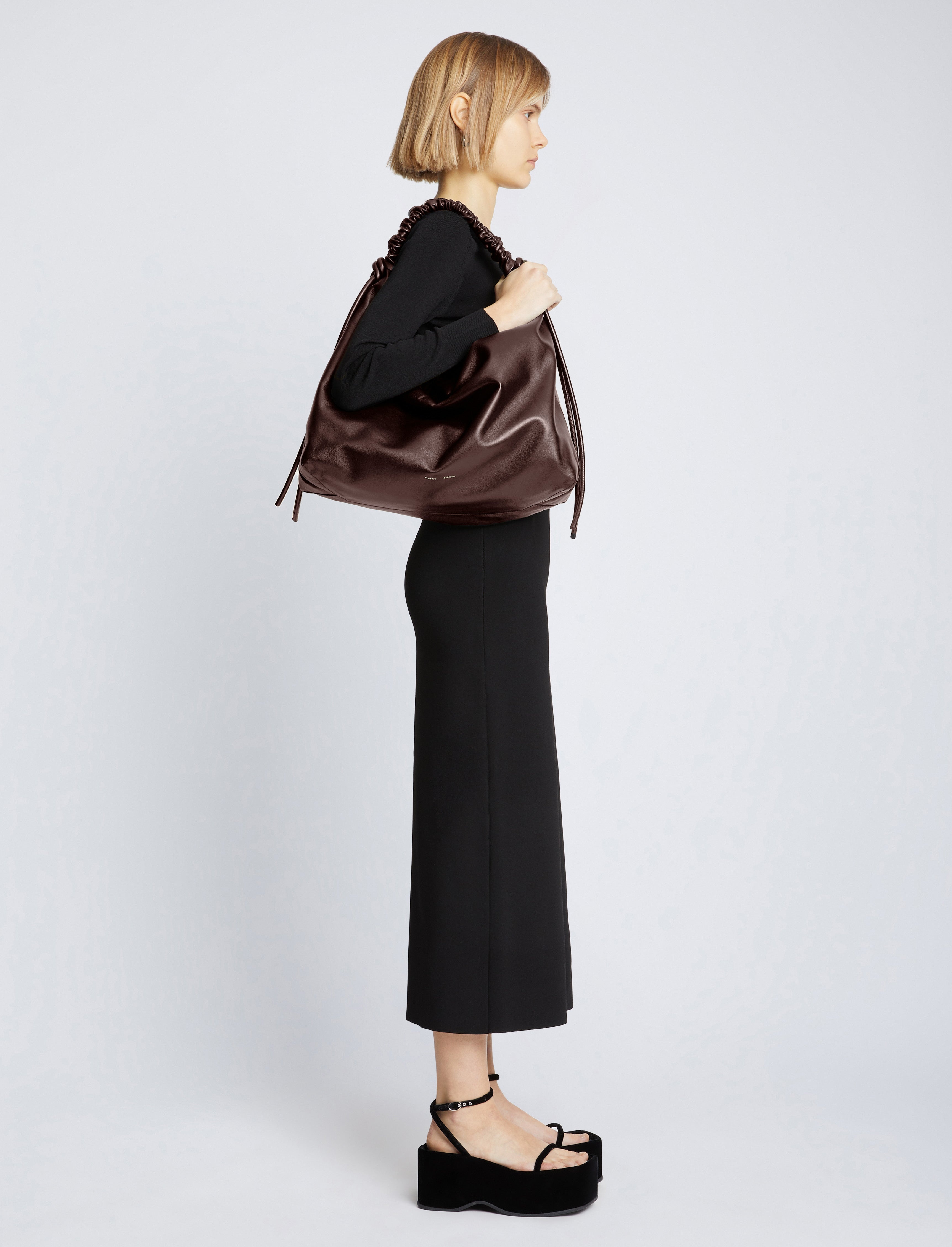 Large Drawstring Shoulder Bag - 2