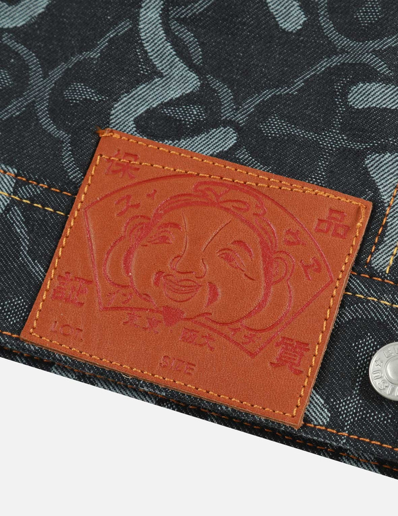 ALLOVER SEAGULL AND KAMON JACQUARD RELAX FIT DENIM JACKET 11