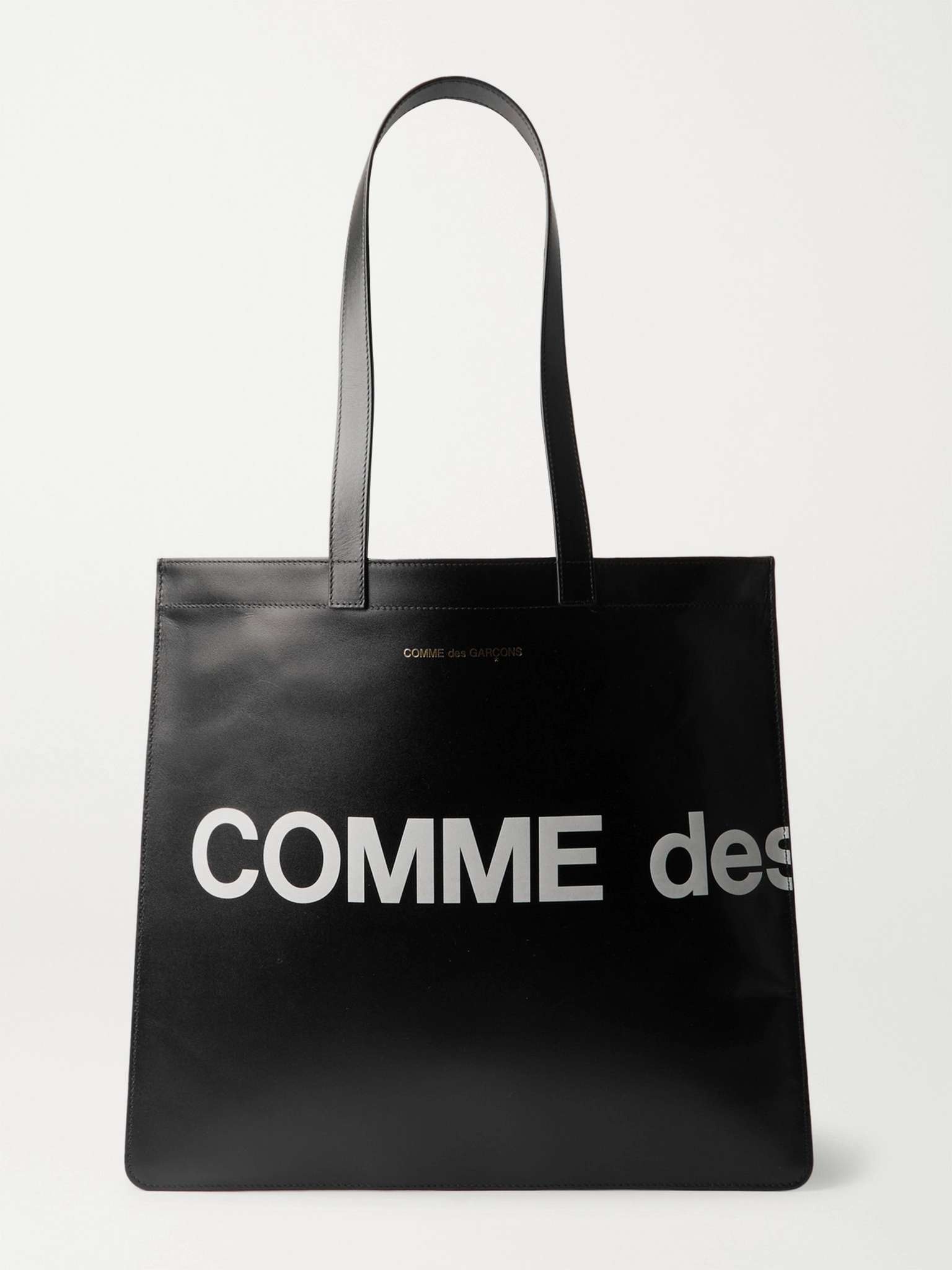 Logo-Print Leather Tote Bag - 1
