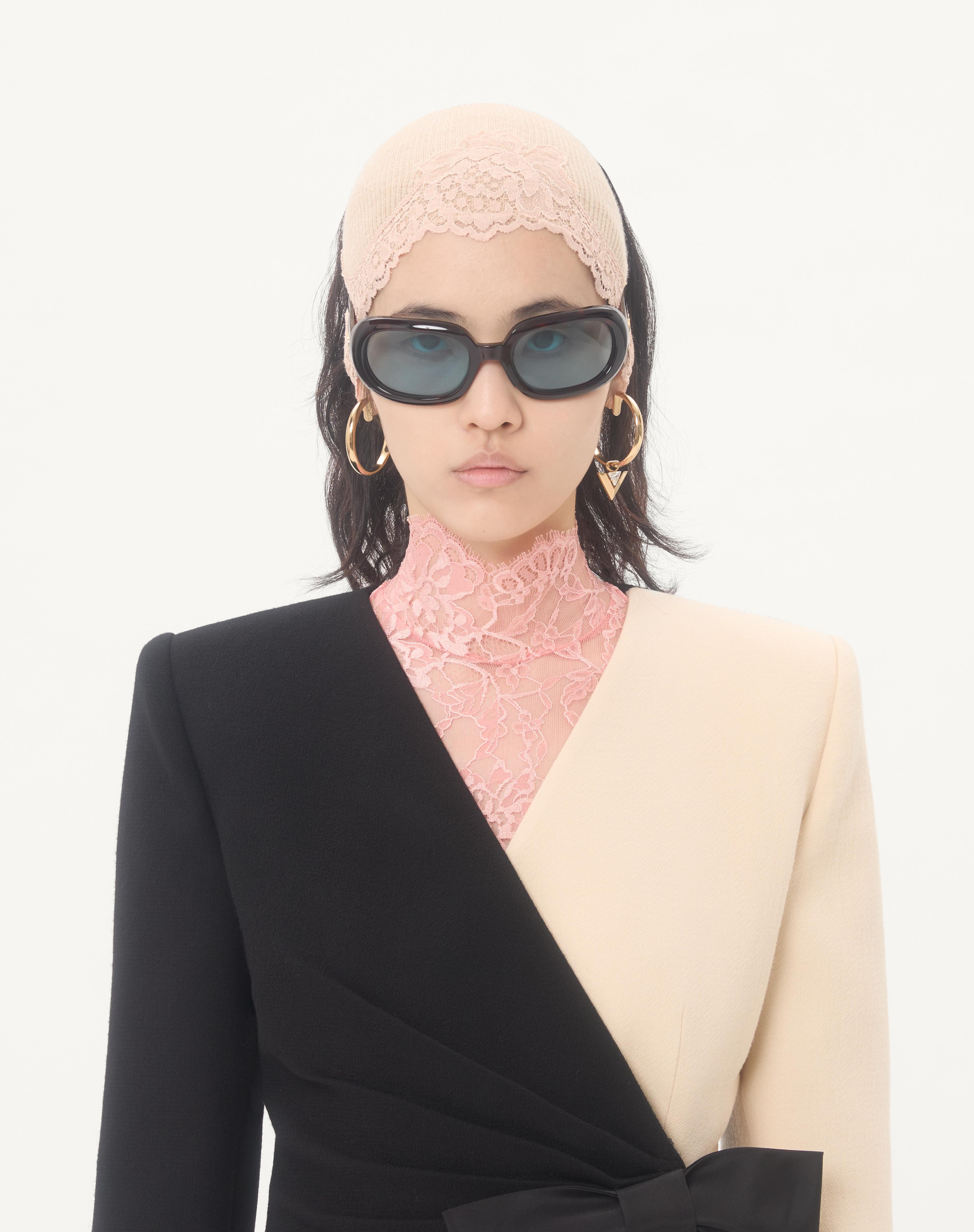 WOOL CREPE JACKET WITH CONTRASTING BOW - 3