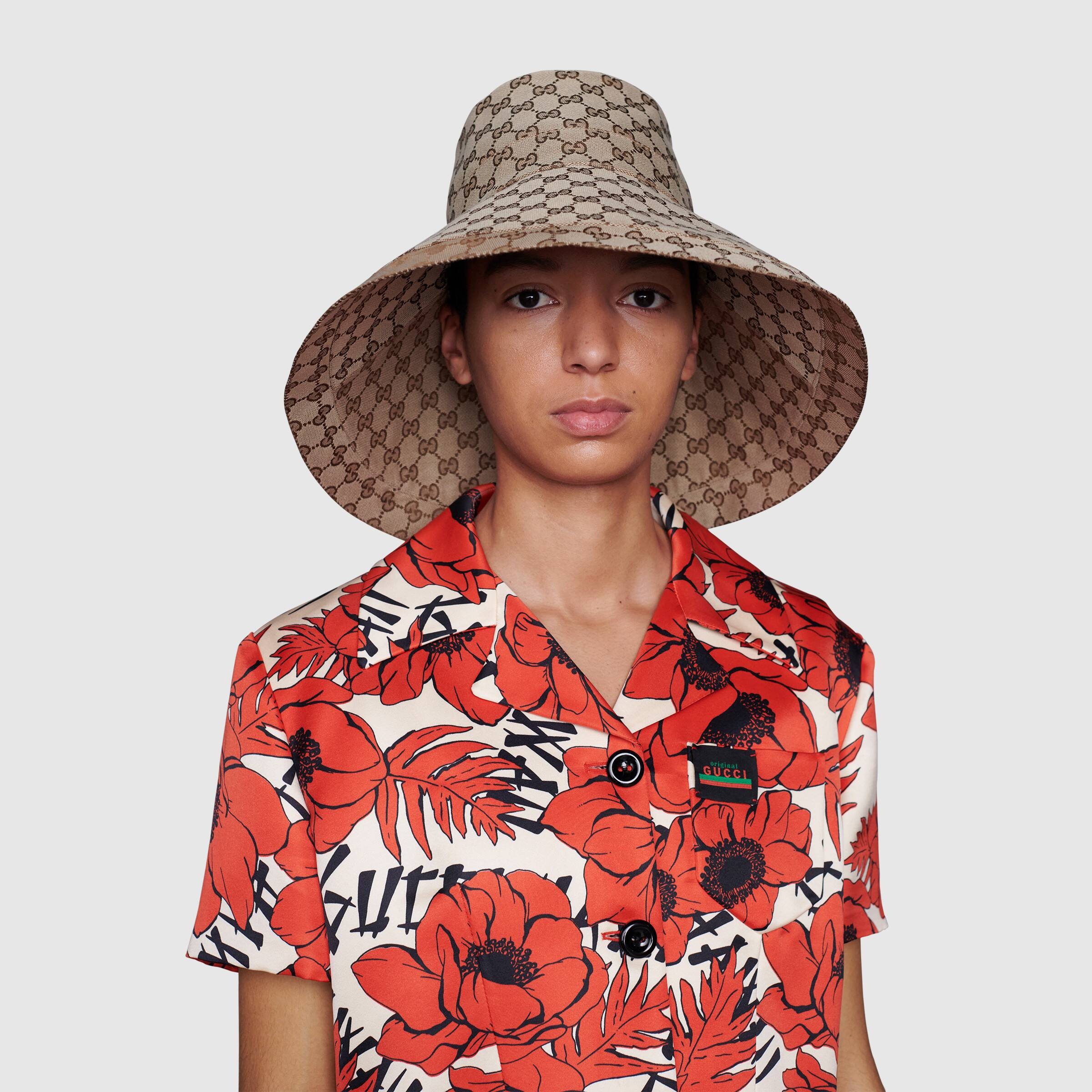 Gucci GG Canvas Wide Brim Hat 'Beige/Ebony' 631958-KQW00-9700 - 4