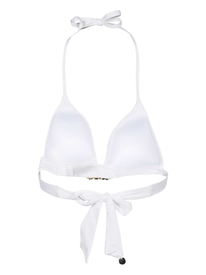 Max Mara logo-plaque triangle bikini top outlook