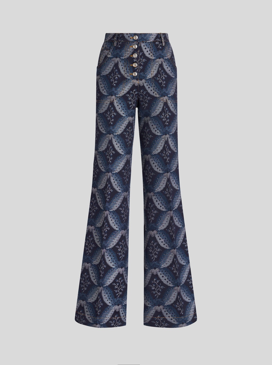 DENIM JACQUARD JEANS - 1