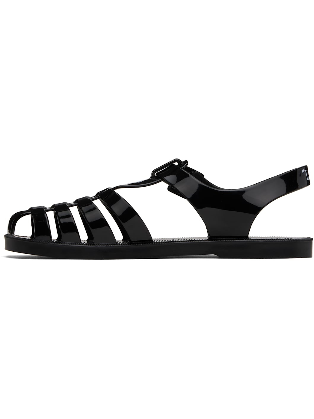 Black Arrow PVC Flat Sandals - 3