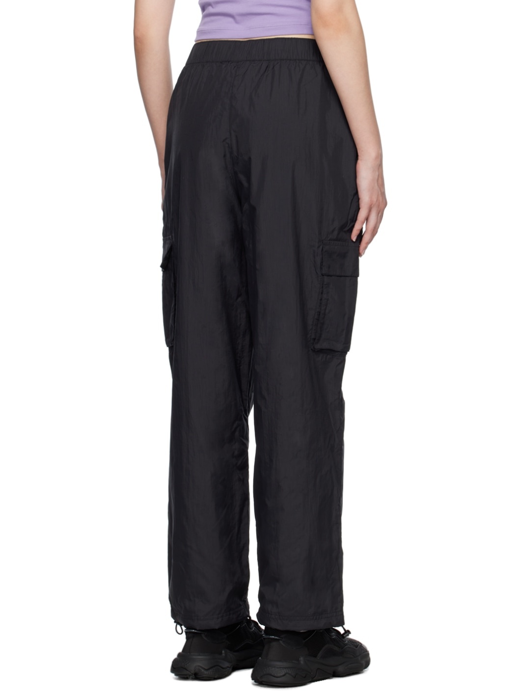 Black Premium Essentials Cargo Pants - 3